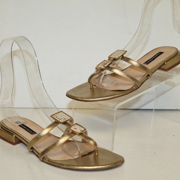 Gold Claudia Ciuti Gladiator w Snakeskin Sandal - Picture 3 of 8